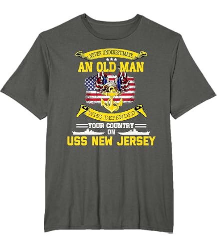 Amazon.com: USS New Jersey BB-62 WW2 Battleship USA American T